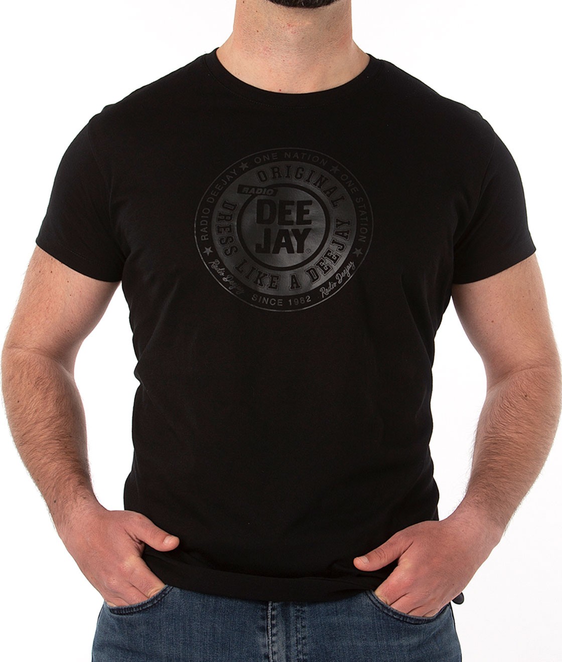 Original Deejay Black T-Shirt Uomo